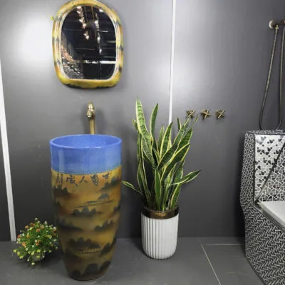 Chậu Lavabo Trụ Đứng CLC13
