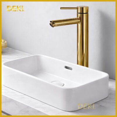 Vòi Rửa Mặt Mạ Vàng V803