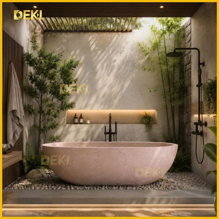 Bồn Tắm Bê Tông Mài BTX003