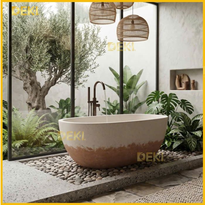 Bồn Tắm Bê Tông Mài BTX004