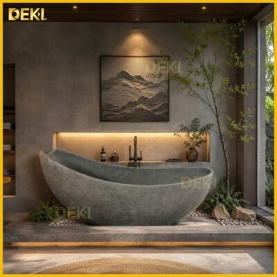 Bồn Tắm Bê Tông Mài BTX007G